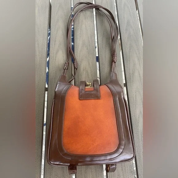 Lou Taylor Italian Vintage Triple Clasp handbag with mirror - Picture 2 of 6